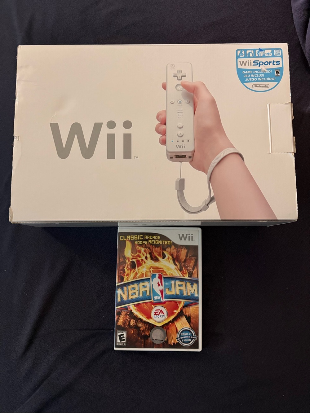 Nintendo White Wii Console Bundle with NBA Jam
